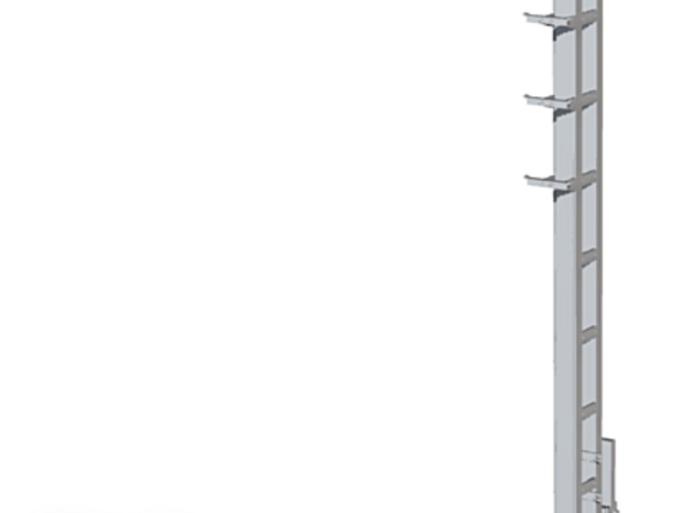 RhB Signal Mast for Main signals in Tan Fine Detail Plastic