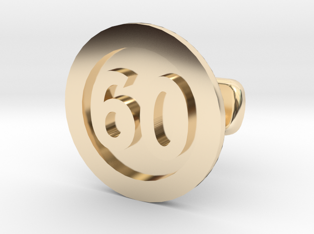 Cufflink 60 in 14k Gold Plated Brass