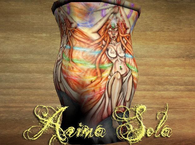 "Anima Sola" Vase in Full Color Sandstone