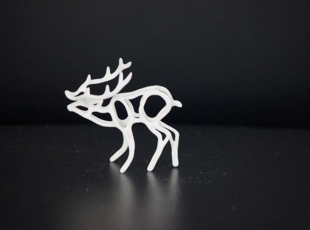 Deer in White Natural Versatile Plastic