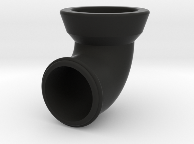 TurboKeychains_TK10-R_Vband-downpipe in Black Natural Versatile Plastic