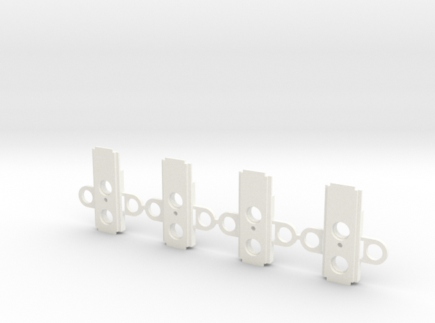 Atlas O Scale Coupler Box Alignment Cover in White Processed Versatile Plastic