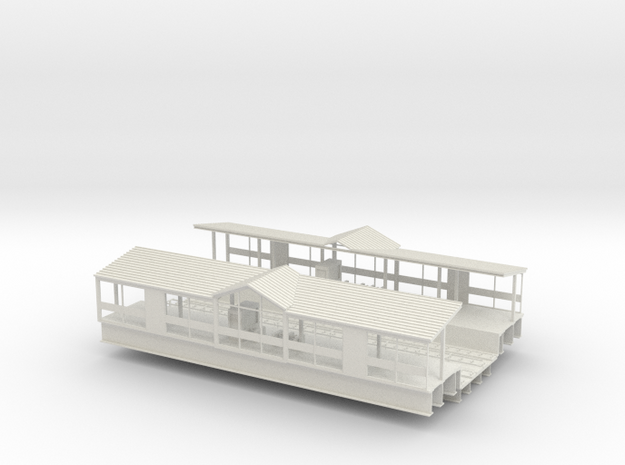 HO Subway / Elevated W Philadelphia Station middle in White Natural Versatile Plastic