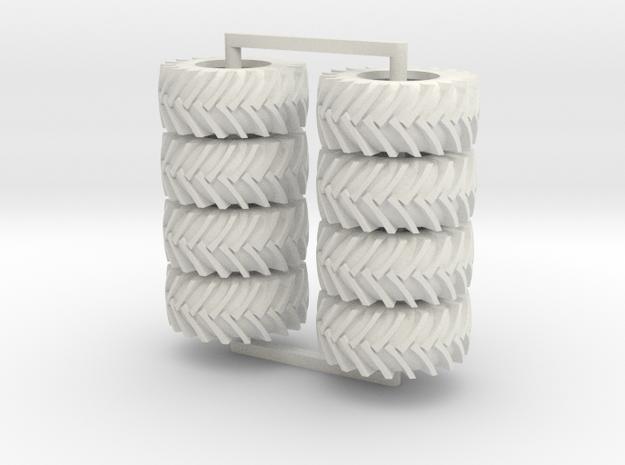 750/38-30  Trelli's, 8 tires in White Natural Versatile Plastic