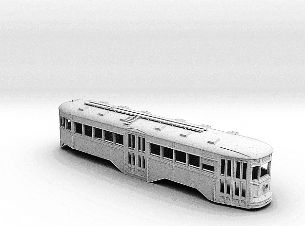 O Scale B&QT 6000 Single End Peter Witt Body  in Smooth Fine Detail Plastic