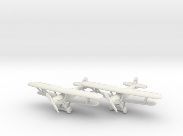 Hawker Trainer (two airplanes set) 1/285 6mm in White Natural Versatile Plastic