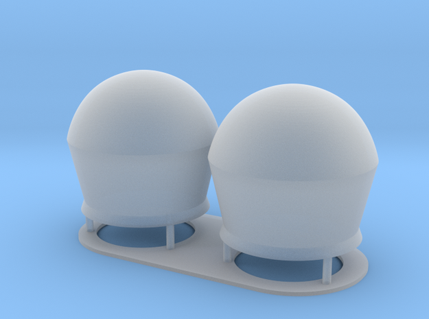 1:144 SatCom Dome Set 2 in Smooth Fine Detail Plastic