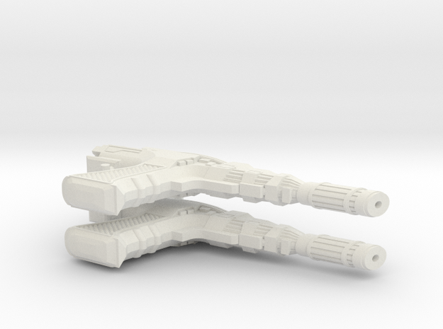 1:6 Draconian Pistol 2x in White Natural Versatile Plastic