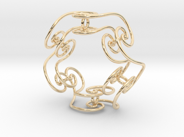 Swirl Pendant in 14k Gold Plated Brass