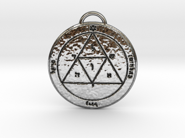 Third Pentacle of Mars in Fine Detail Polished Silver