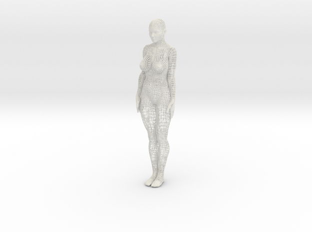 Wireframe woman 30cm in White Natural Versatile Plastic: Large
