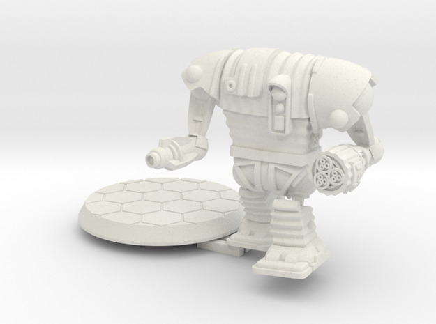 28mm/32mm Corig-8 droid with Guns in White Natural Versatile Plastic