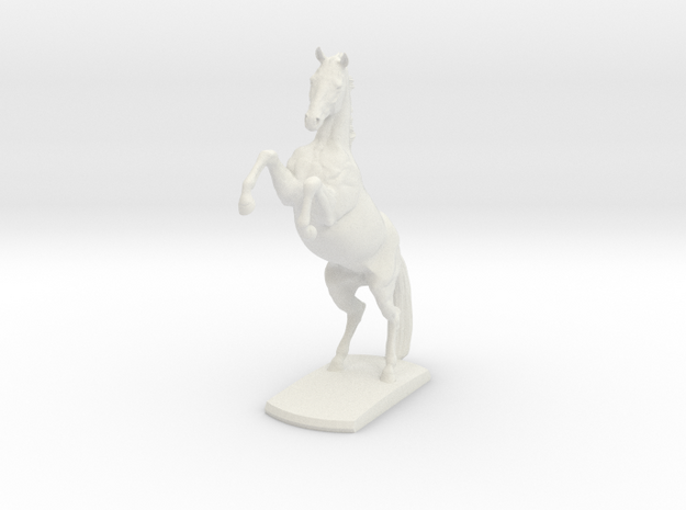 Horse Rearing in White Natural Versatile Plastic