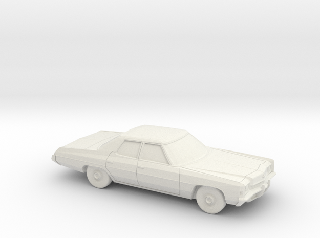 1/64 1972 Chevrolet Impala Sedan in White Natural Versatile Plastic