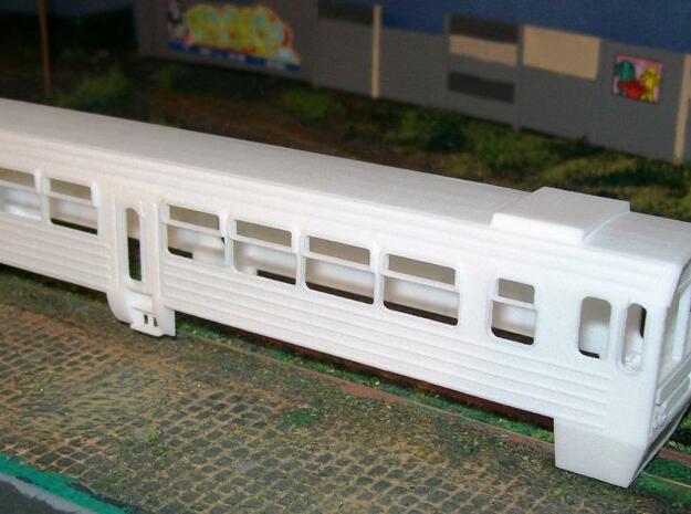 Mbxd2 - 001 railcar body, HOe scale in White Natural Versatile Plastic