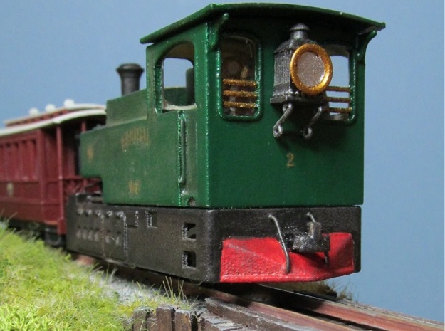 00n3 Clogher Valley Tram Engine in White Processed Versatile Plastic