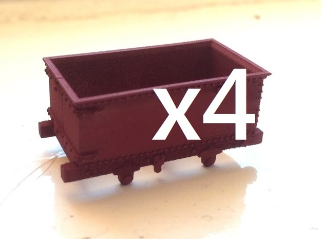 009 Corris Rly 'Queen Mary' X4 in Smooth Fine Detail Plastic