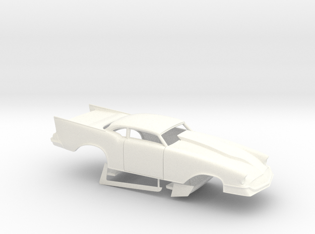 1/32 57 Chevy Pro Mod No Scoop in White Processed Versatile Plastic