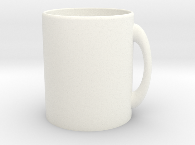 Customizable Mug in White Processed Versatile Plastic