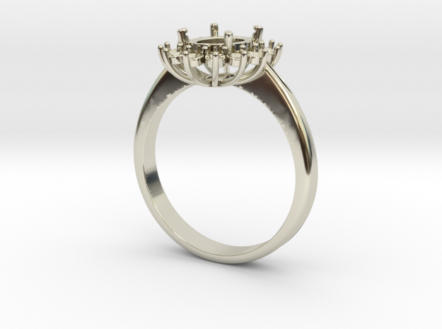 Princess lady ring in 14k White Gold: 6.5 / 52.75