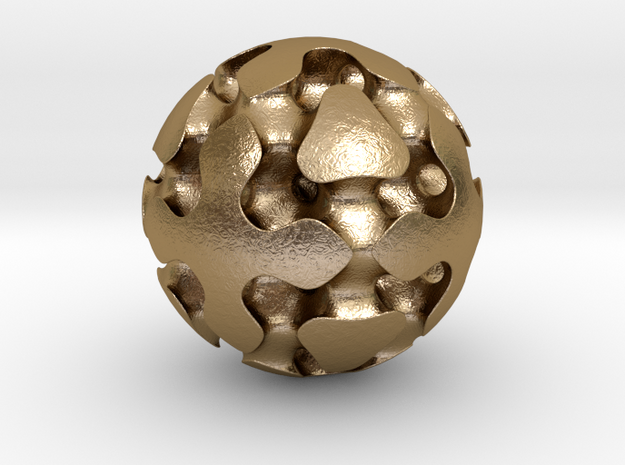 0617 F(x,y,z)=0 Bloby Schwarz Ball 12F (d=5cm) in Polished Gold Steel