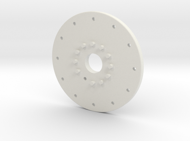  1.9 MILITANT WHEEL COVER,FOR A "GLUED" 1.9 (AXIAL in White Natural Versatile Plastic: 1:10