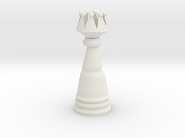 Fantasy Wind Chess - Queen in White Natural Versatile Plastic