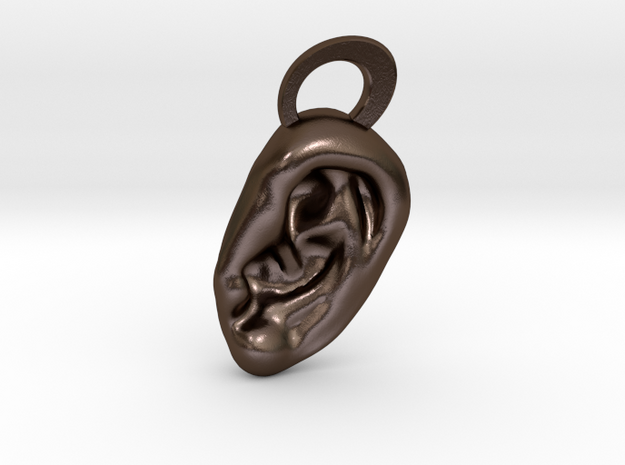 Ear Pendant in Polished Bronze Steel