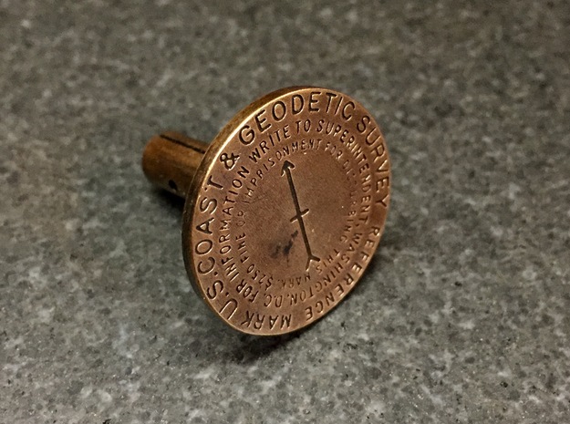Reference Mark Keychain in Natural Bronze