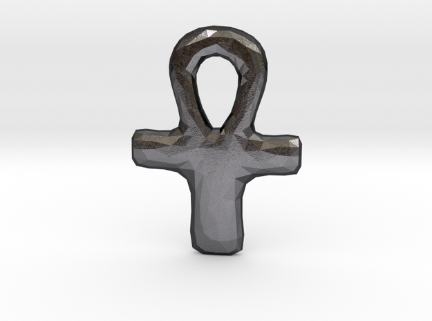 Ankh in Polished and Bronzed Black Steel