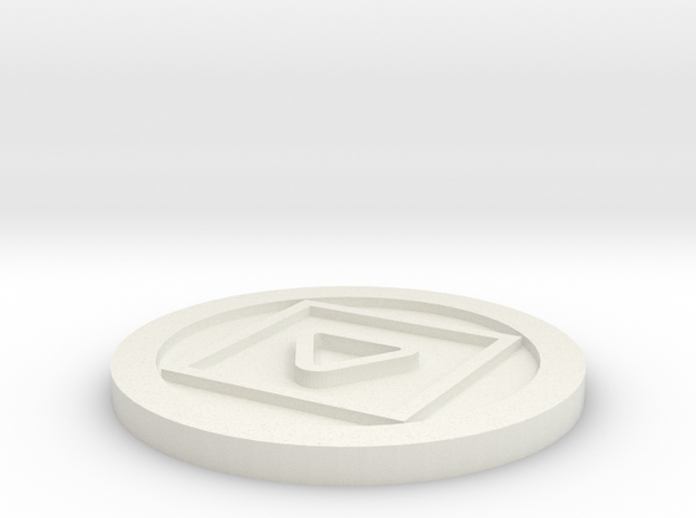 Simple cooling coasters in White Natural Versatile Plastic