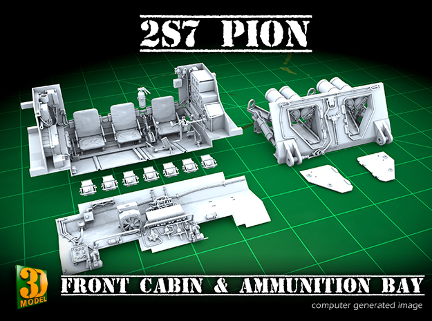 2S7 PION Interior set 1 in Tan Fine Detail Plastic