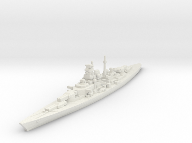Bismarck class 1/1800 in White Natural Versatile Plastic