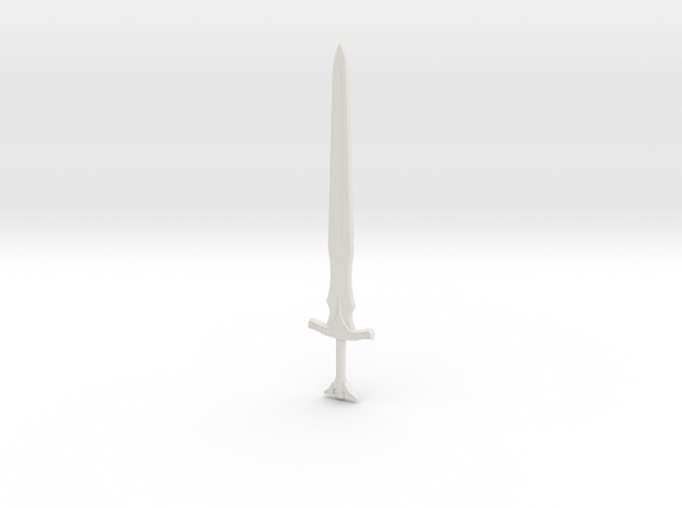 Skyrim Steel Sword in White Natural Versatile Plastic