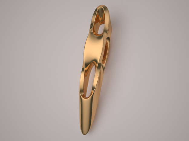 Triple Cube Brass 007 in Polished Brass