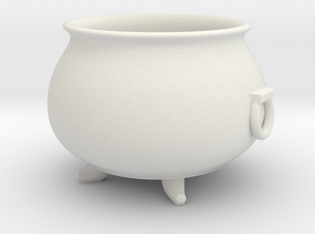 Tabletop: Cauldron with Feet in White Natural Versatile Plastic