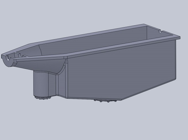 OX5-16 Scale-Lower Crankcase in Tan Fine Detail Plastic