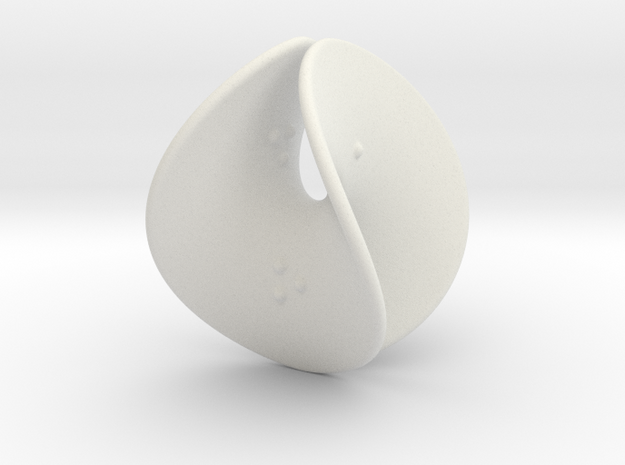 Enneper D4 (positive counterweights) in White Natural Versatile Plastic: Small