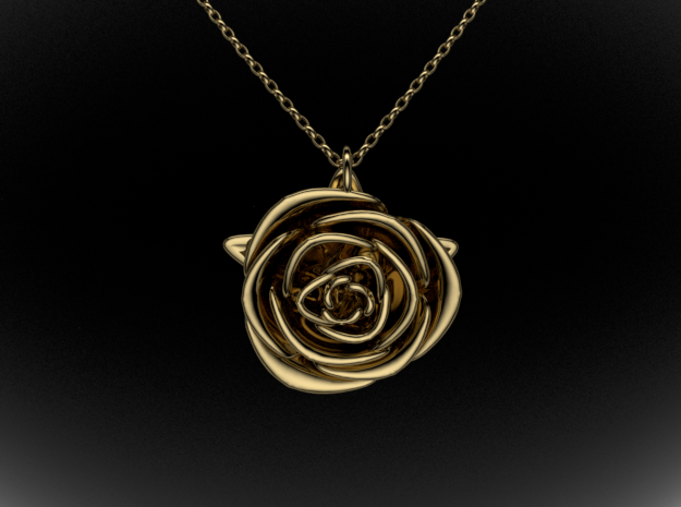 Rose in Polished Brass