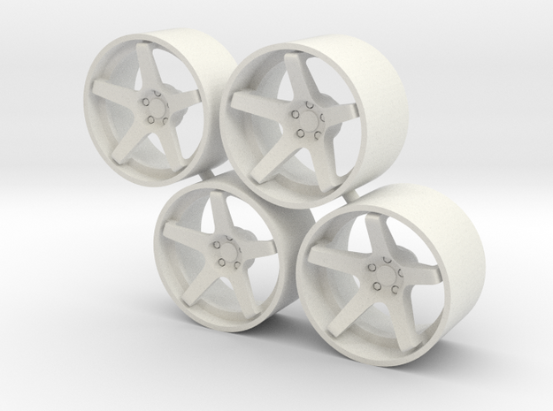 Set Stance Wheels 21" in White Natural Versatile Plastic