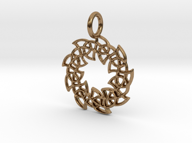 Pendant CC in Natural Brass