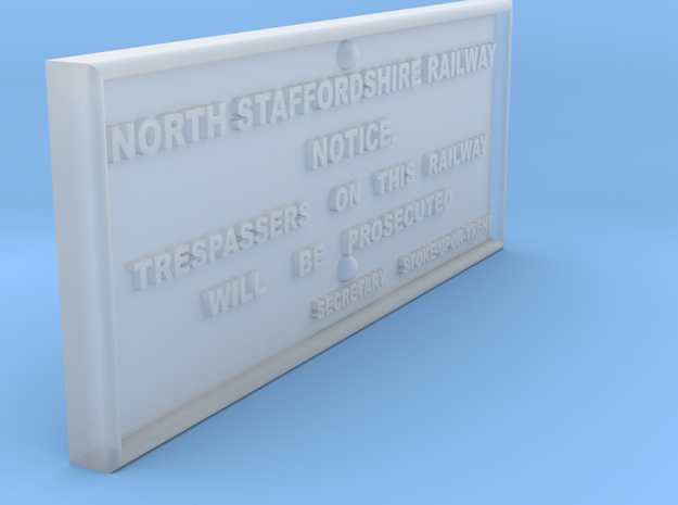 EP725 NSR Trespass Sign in Tan Fine Detail Plastic