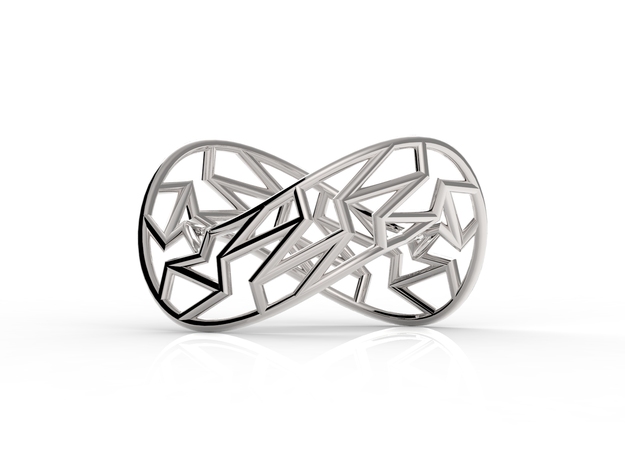 Infinity Frame Ring in Fine Detail Polished Silver
