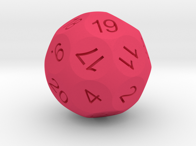 D24 Sphere Dice for Impact! Miniatures in Pink Processed Versatile Plastic