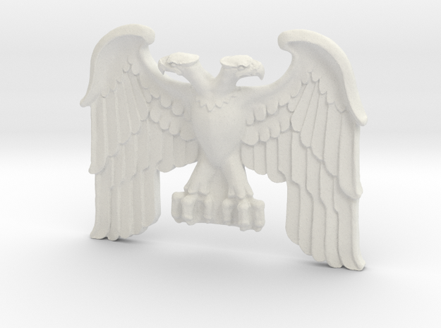 Imperial Eagle V3 -Building Motif in White Natural Versatile Plastic: Small