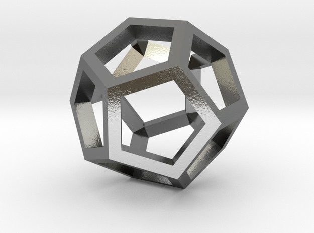 geommatrix dodecahedron in Polished Silver