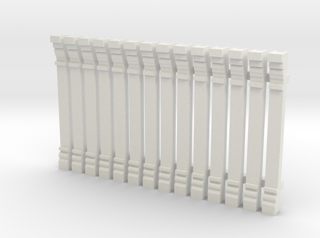 Pilaster, HO scale x 14 in White Natural Versatile Plastic