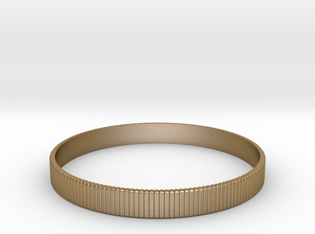 Bracelet Medium B  Ø2.44 inch/Ø62 mm in Polished Gold Steel