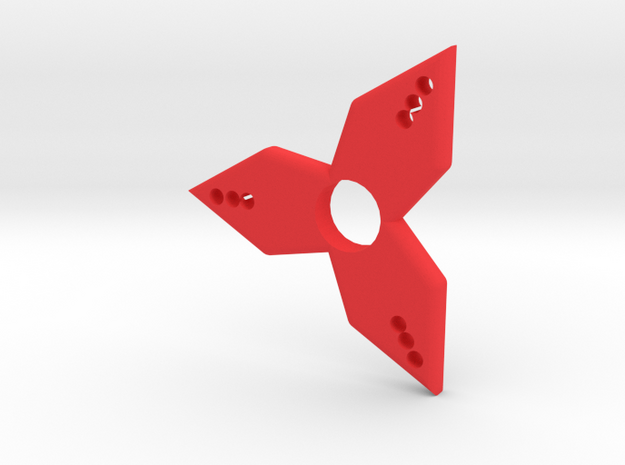 Fidget Spinner 1 in Red Processed Versatile Plastic