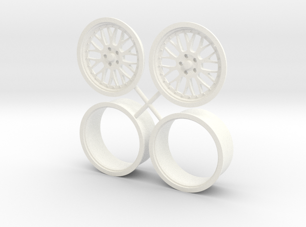 BBS Mono Block wheel 17" 1/12 in White Processed Versatile Plastic